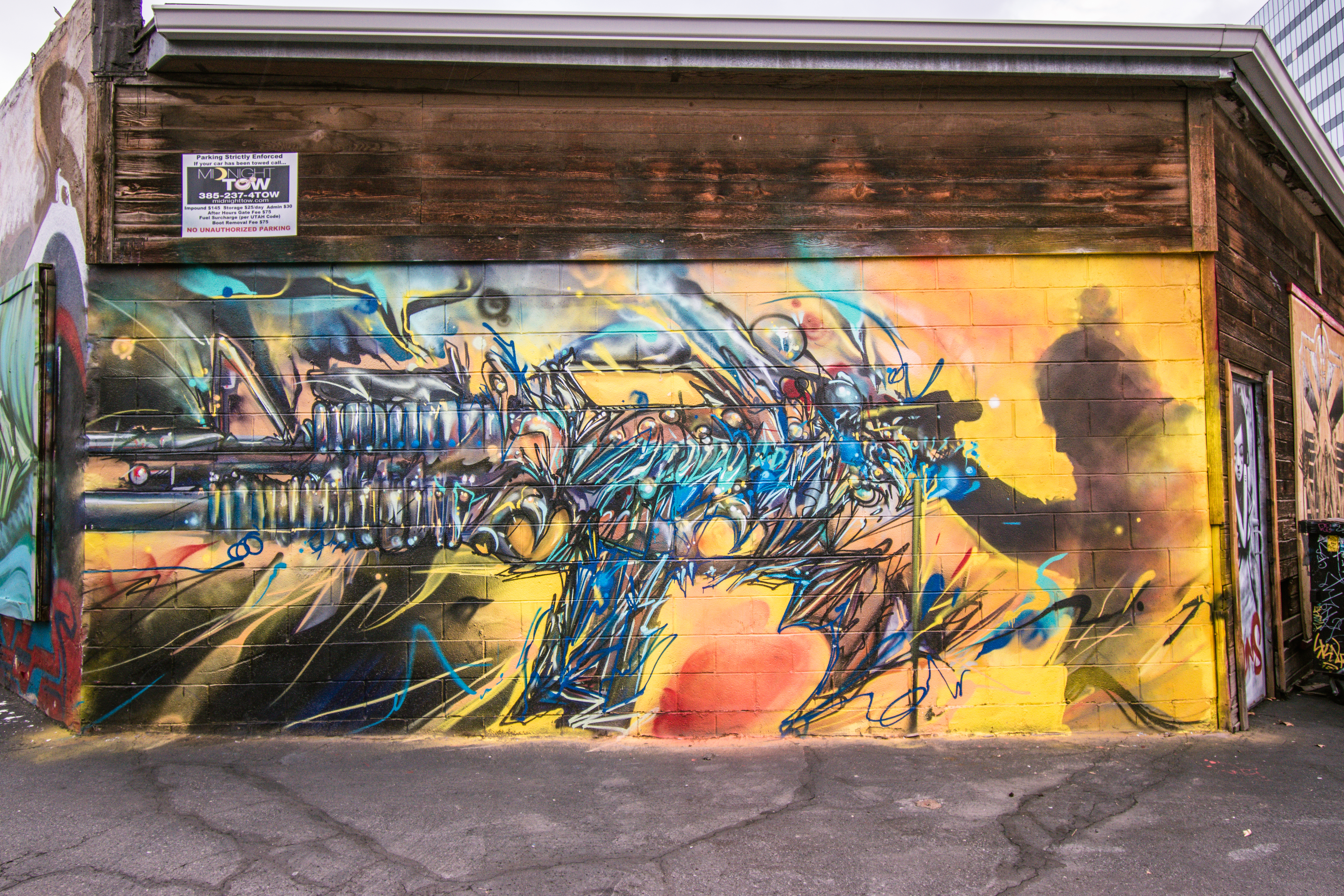 Salt Lake City street art by Gallenson's Gun Shop