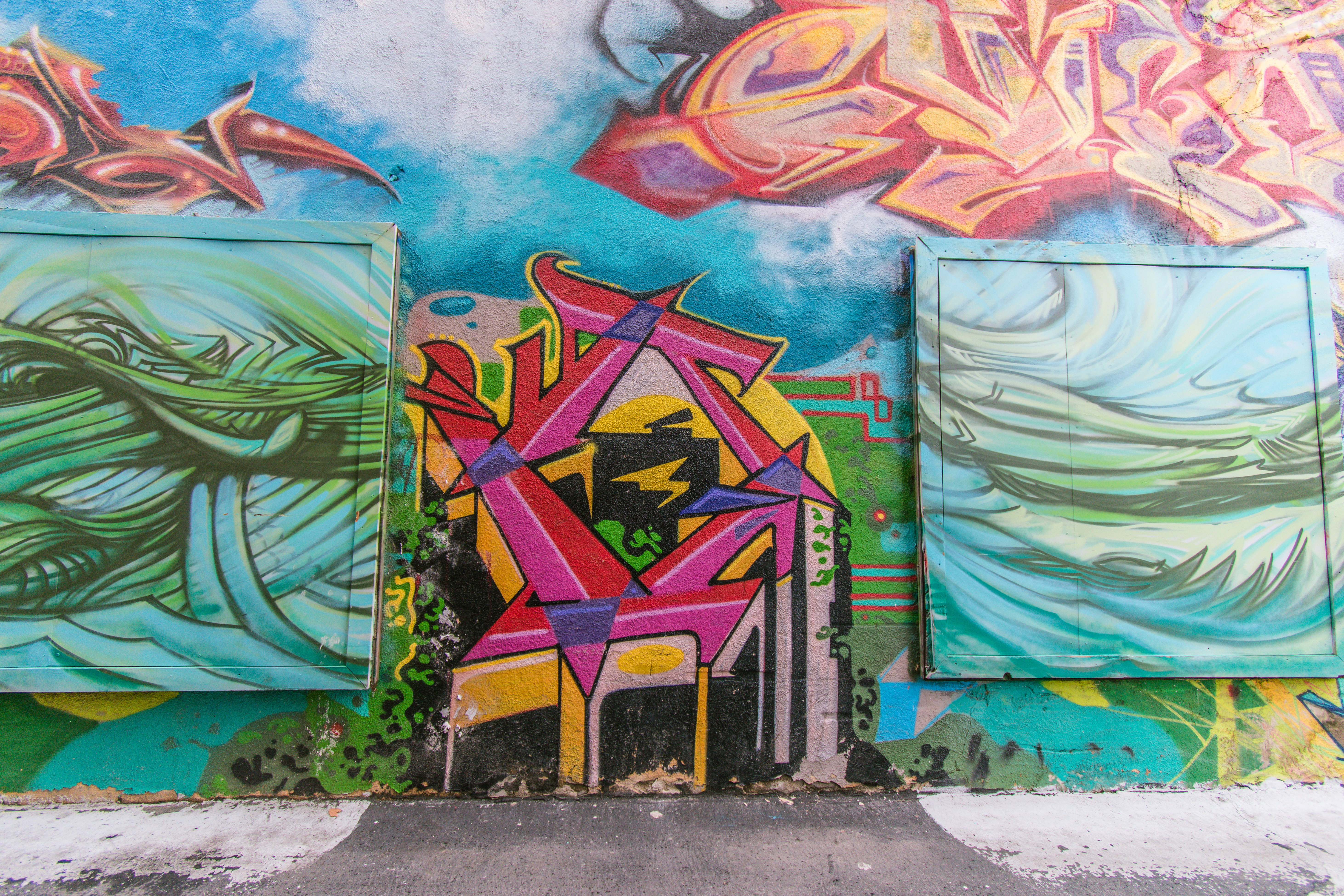 Street art featured in Salt Lake City, colorful street art